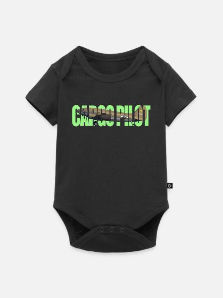 Cargo pilot C-46 - Baby Premium Kurzarmbody - Schwarz