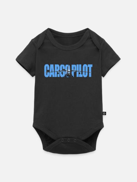 Cargo pilot IL-76 - Baby Premium Kurzarmbody - Schwarz