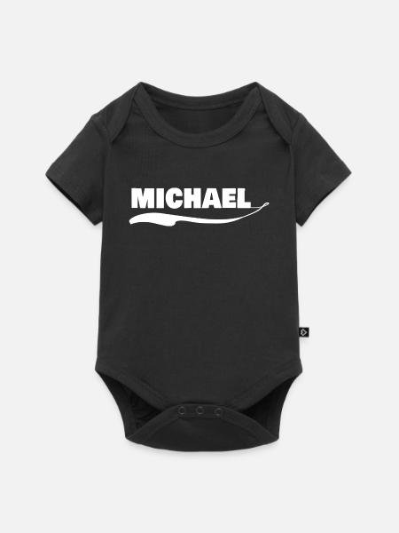 michael - Baby Premium Kurzarmbody - Schwarz