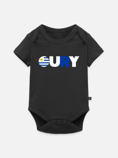Uruguay - Baby Premium Kurzarmbody - Schwarz