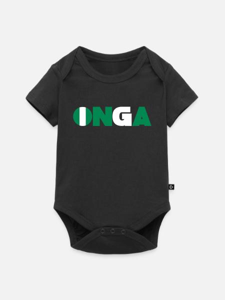 Nigeria - Baby Premium Kurzarmbody - Schwarz