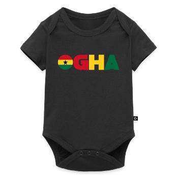 Ghana - Baby Premium Kurzarmbody - Schwarz - Vorne