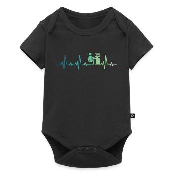Heartbeat Programmer-Entwickler - Baby Premium Kurzarmbody - Schwarz - Vorne