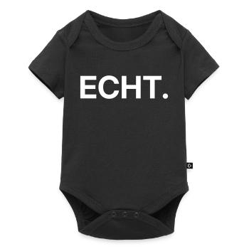 ECHT Punkt – Minimalistisches Typografie Design - Baby Premium Kurzarmbody - Schwarz - Vorne