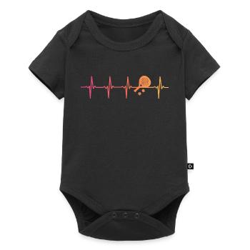 padel sunset heartbeat padel player - Baby Premium short-sleeve bodysuit - black - Front