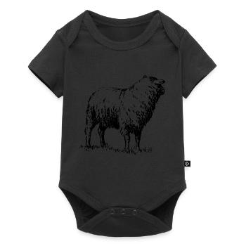 schaf - Baby Premium Kurzarmbody - Schwarz - Vorne