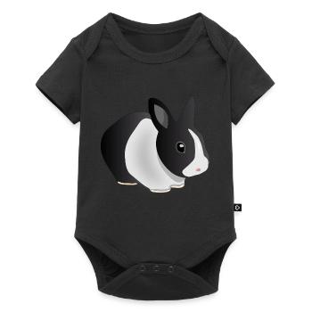 Hase - Baby Premium Kurzarmbody - Schwarz - Vorne