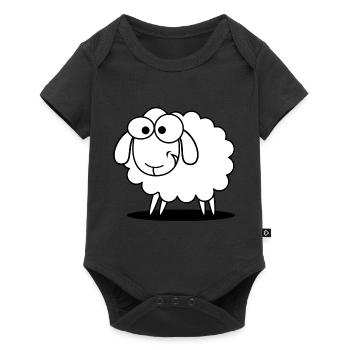 Witziges Schaf - Baby Premium Kurzarmbody - Schwarz - Vorne