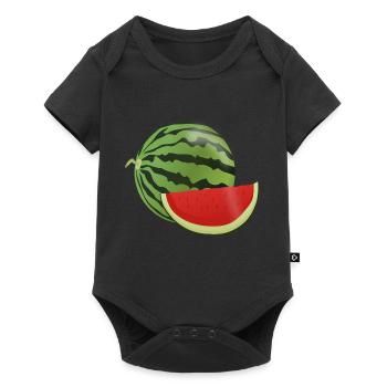 water melon watermelon veggie fruits1112 - Baby Premium short-sleeve bodysuit - black - Front