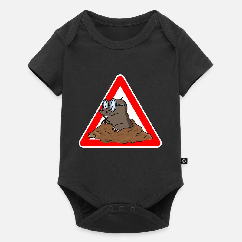 taupe - Body à manches courtes Premium Bébé - noir