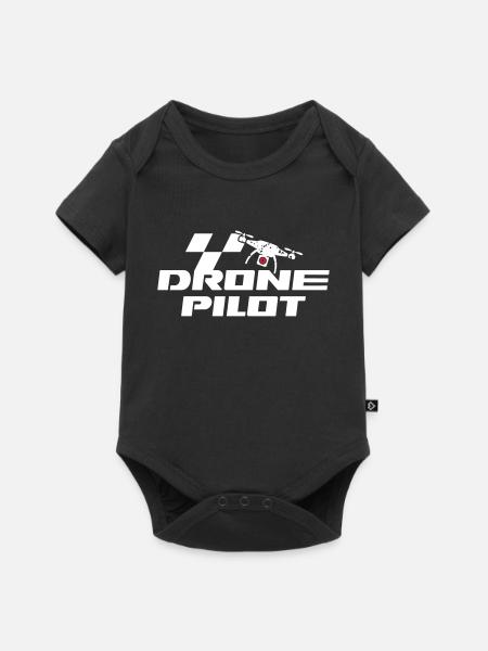 Drone Pilot - Baby Premium Kurzarmbody - Schwarz
