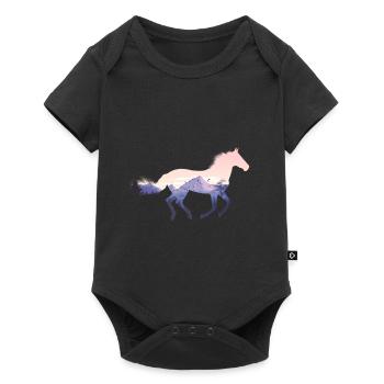 Horse Wild Nature - Baby Premium short-sleeve bodysuit - black - Front