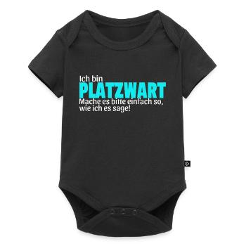 Platzwart Geschenk Idee Spruch lustig Fußball - Baby Premium Kurzarmbody - Schwarz - Vorne