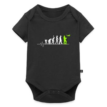Drone Heartbeat - Baby Premium short-sleeve bodysuit - black - Front