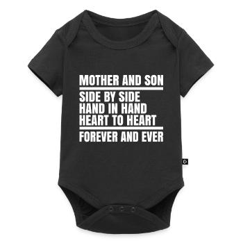 Son mom child stepson adoptive son gift - Baby Premium short-sleeve bodysuit - black - Front