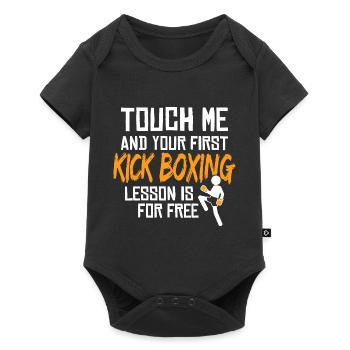 Funny kickboxing kickboxing boxing kick boxing - Baby Premium short-sleeve bodysuit - black - Front