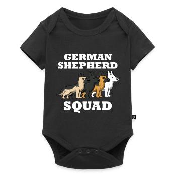 Team German Shepherd saying Squad Dog - Baby Premium short-sleeve bodysuit - black - Front