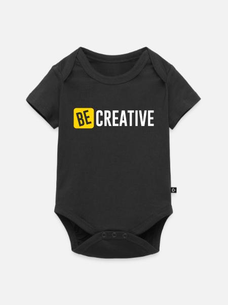 Be Creative Inspiration Design - Baby Premium Kurzarmbody - Schwarz