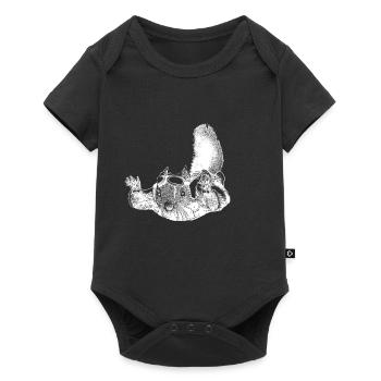 écureuil volant - Body à manches courtes Premium Bébé - noir - Devant