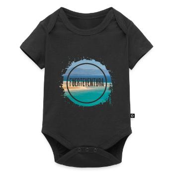 Fuerteventura Sommer Sonne Strand Meer Palmen - Baby Premium Kurzarmbody - Schwarz - Vorne