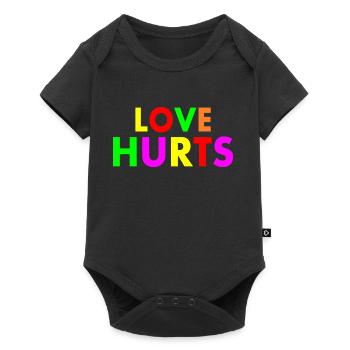 Love hurts - Baby Premium short-sleeve bodysuit - black - Front