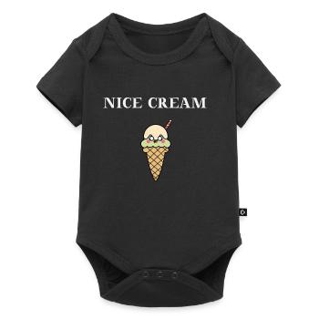 NICE CREAM Gift Idea Ice Cream Ice Cream Sweet Cute - Baby Premium short-sleeve bodysuit - black - Front