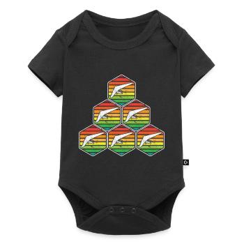 Hanggleiter Drachenflieger Deltasegler - Baby Premium Kurzarmbody - Schwarz - Vorne