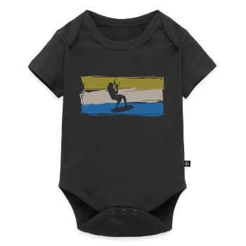 Kitesurf Idée Cadeau Sports Nautiques Fun - Body à manches courtes Premium Bébé - noir - Devant