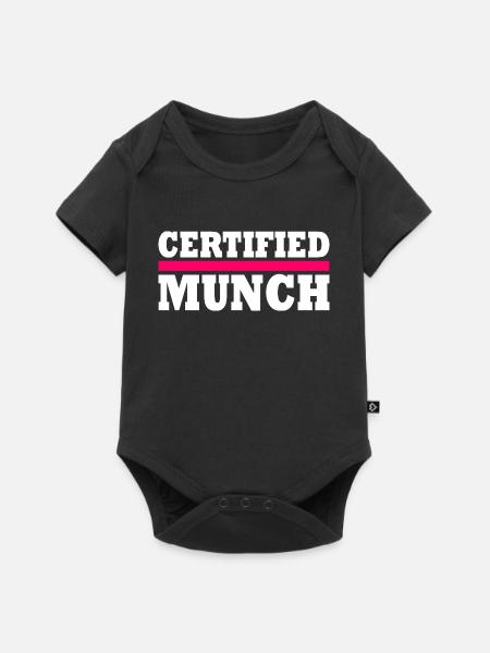 Certified munch - Baby Premium Kurzarmbody - Schwarz