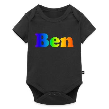Ben - Baby Premium short-sleeve bodysuit - black - Front
