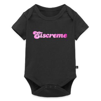 Eiscreme pink Erdbeereis Eis Fan Sommerzeit Urlaub - Baby Premium Kurzarmbody - Schwarz - Vorne