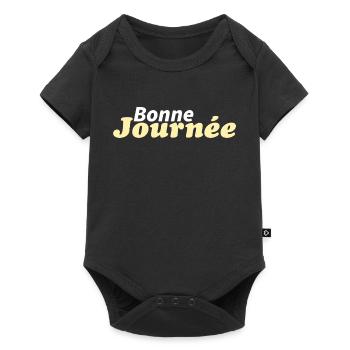 bonne journée - Body à manches courtes Premium Bébé - noir - Devant