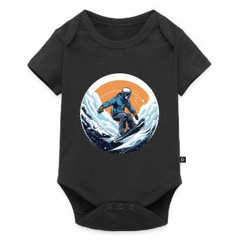 Snowboard ou ski puis après-ski - Body à manches courtes Premium Bébé - noir - Devant