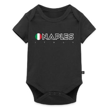 Naples Flag Circle Typography - Baby Premium short-sleeve bodysuit - black - Front