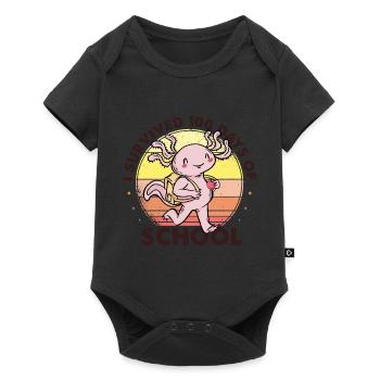 L’axolotl scolaire J’ai survécu à 100 jours d’école - Body à manches courtes Premium Bébé - noir - Devant