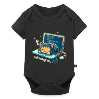 Code in progress.. - Programming Cats - Baby Premium short-sleeve bodysuit - black - Front