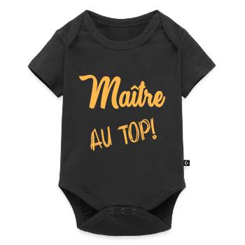 THANK YOU. MASTER. - Baby Premium short-sleeve bodysuit - black - Front