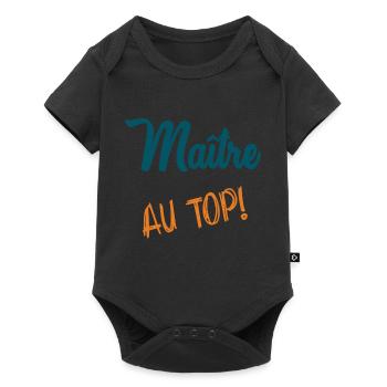 MAITRE - Body à manches courtes Premium Bébé - noir - Devant
