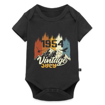 Vintage Juillet 1954 Cadeau d’anniversaire Juillet 1954 - Body à manches courtes Premium Bébé - noir - Devant