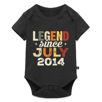 Juli 2014 Geburtstagsgeschenk Juli 2014 Geburtstag - Baby Premium Kurzarmbody - Schwarz - Vorne