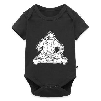 DJ - Baby Premium Kurzarmbody - Schwarz - Vorne