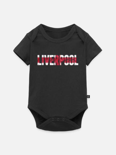 Liverpool England - Baby Premium Kurzarmbody - Schwarz