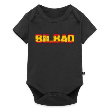 Bilbao Flagge Spanien - Baby Premium Kurzarmbody - Schwarz - Vorne