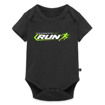 Neon Run Logo Sprint Look - Baby Premium short-sleeve bodysuit - black - Front