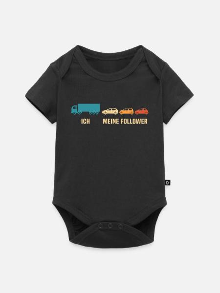 Lkw fahrer ich meine follower - Baby Premium Kurzarmbody - Schwarz