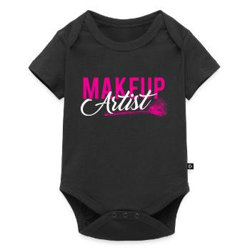 Make Up Artist MUA Kosmetikerin Schminke Makeup - Baby Premium Kurzarmbody - Schwarz - Vorne