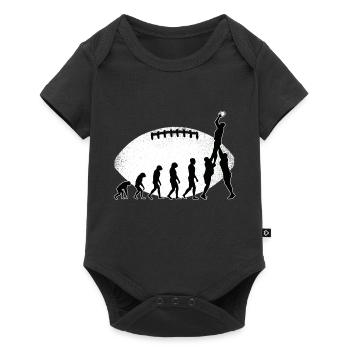 Évolution de la ligne de rugby - Body à manches courtes Premium Bébé - noir - Devant