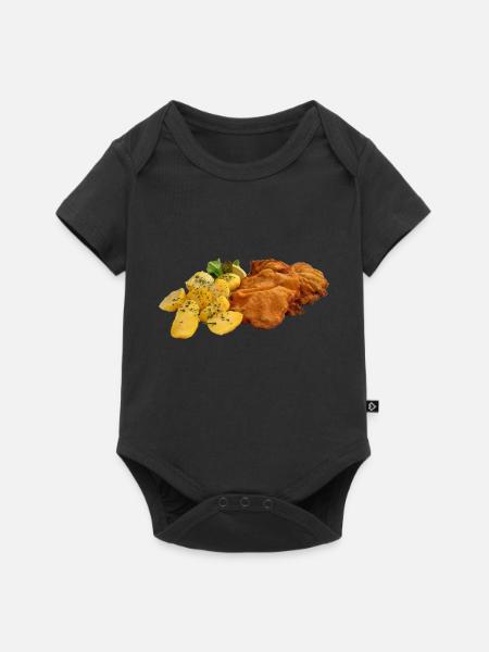 schnitzel - Baby Premium Kurzarmbody - Schwarz