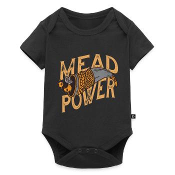 Met Power Viking Met Drinking Horn With Bee - Baby Premium short-sleeve bodysuit - black - Front
