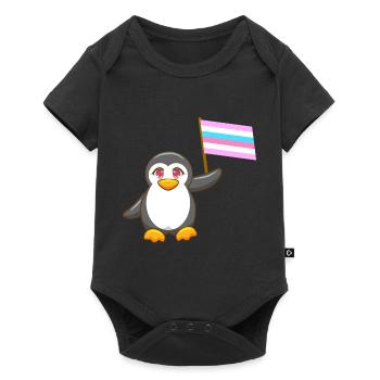 Gay Pride Antarctica Animal Penguin Bigender LGBT - Baby Premium short-sleeve bodysuit - black - Front